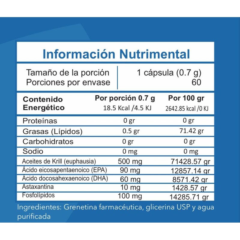 ESSENTIALS INNOVATION Krill 500 mg Aceite de Krill Oil Puro