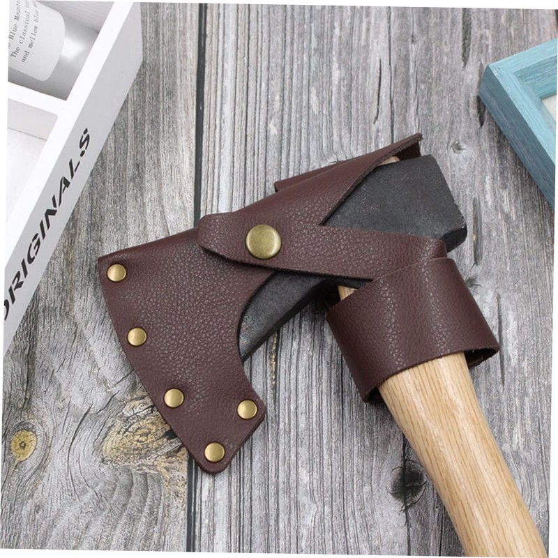 CAXUSD Leather Hatchet Cover for Camping Axes Outdoor Protective Sleeve