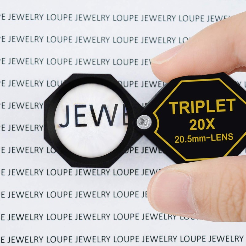 TEKCOPLUS Folding Magnification Magnifier Jewelry Loupe for Optical Glass Watchmaking