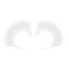 12 Pack White Pennant Flags Small Mini Hand Held Solid