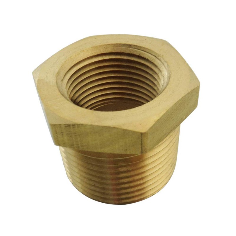 1/4" x 1/8" NPT Reducer Adapter Brass Hex Bushing, Reducing