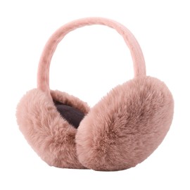 IHCEMIH Ear Muffs, Women Earmuffs Winter Accessories Fluffy Plush Foldable Adults Outdoor Thermal Ear Warmer Skiing Running Ears Covers Protector from Wind Cold Fashion Gift for Girls Ladies Deep Pink