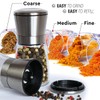 Salt and Pepper Grinder Set of 2, Premium Stainless Steel