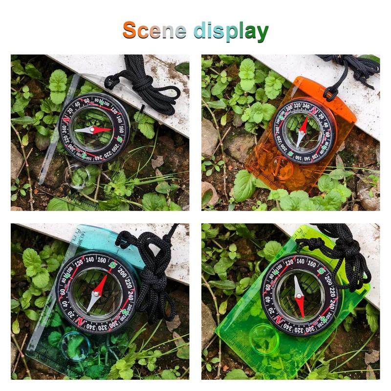 Outdoor Compass 4 Pack - TRACOMPAN Professional Waterproof Compass Navigation