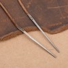 dophee 2Pcs Sewing Leather Needle Manual Lacing Threading Single Prong