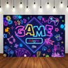 Mocsicka Game Night Backdrop Banner Neon Glow in The Dark