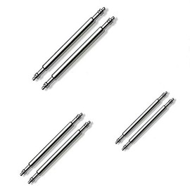 6 x Watch Strap Spring Bars Pins 3 Different Sizes in 1 Pack Double Flanged Replacemant Bar (18mm 20mm 22mm)