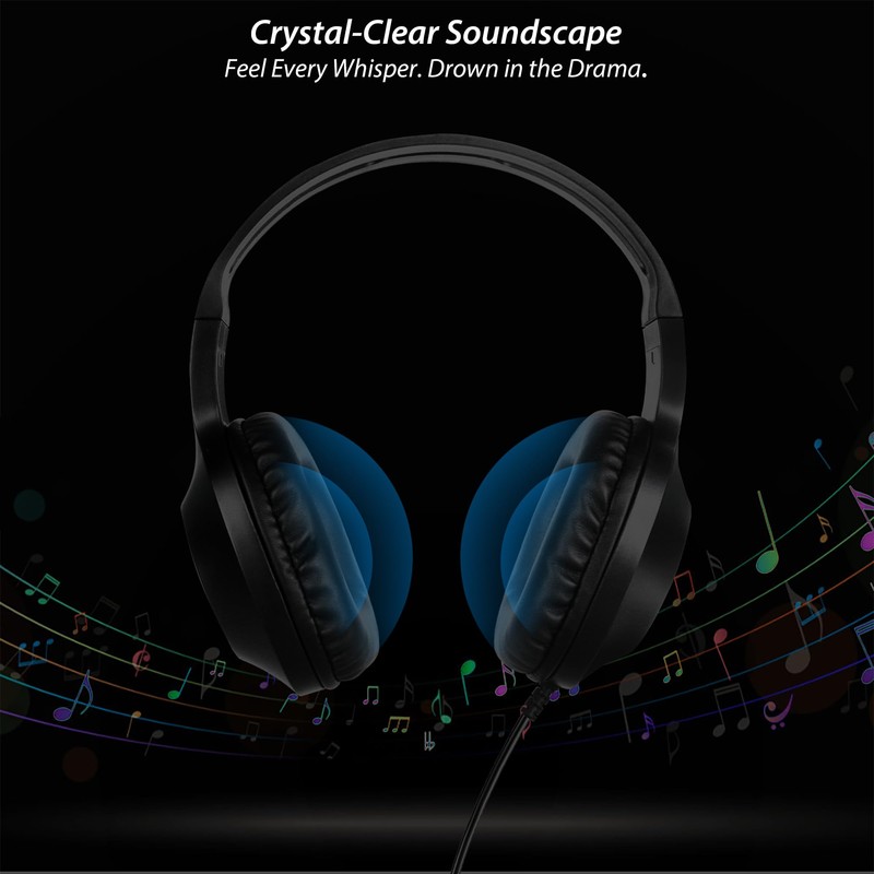 20Ft Extra Long Cord Headphones for TV & PC with