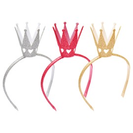3Pcs Crown Headbands, Sparkling Headbands, Cute Girls Headbands, Party Dress Up Headbands, Clothing Accessories