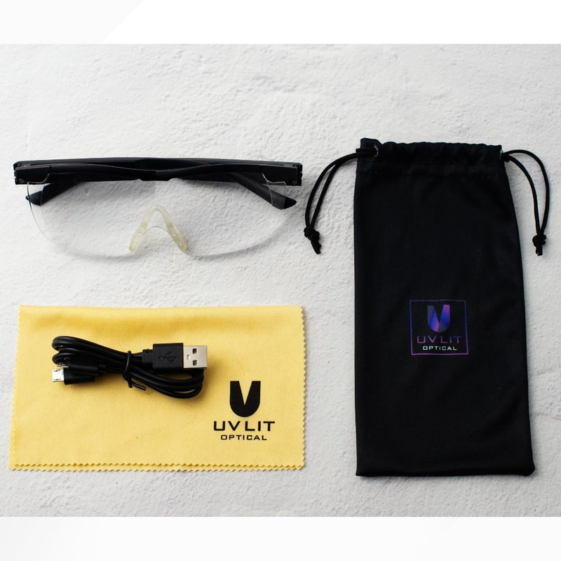 UV Lit Optical Glasses with LED Light – Multi-Purpose Sanitary