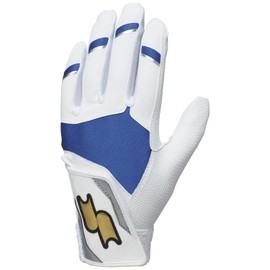 SSK BG5018WF Boys Single Band Gloves (Both Hands) White x Depth Blue (1063) JF (18-21), White x Blue (1063)