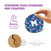 1 x Round Coaster - Letter M Tropical Flamingo Palm