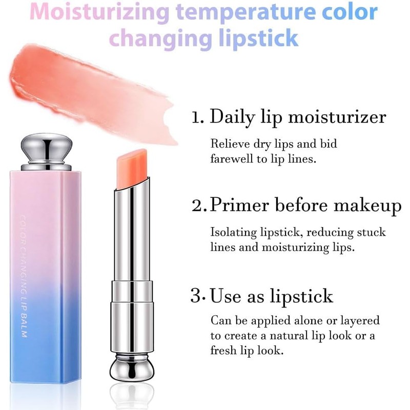 Bálsamo Labial que Cambia de Color, Labiales Mágicos que Cambian