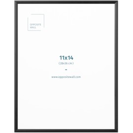 Opposite Wall Aluminium Metal Picture Frame, 11x14 in Black Sleek Matte, Lightweight, Shatterproof and Durable, Perfectly Crafted for Picture, Poster, Photo and Collage Displays