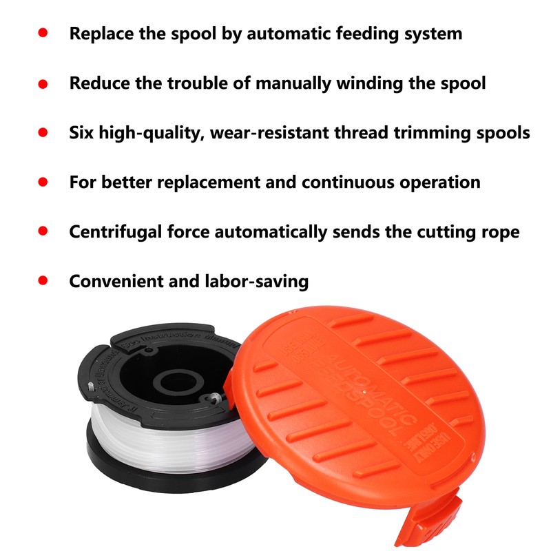 Trimmer Spool Line HeavyDuty Line String Replacement Cutter Accessories 30ft/0.065in