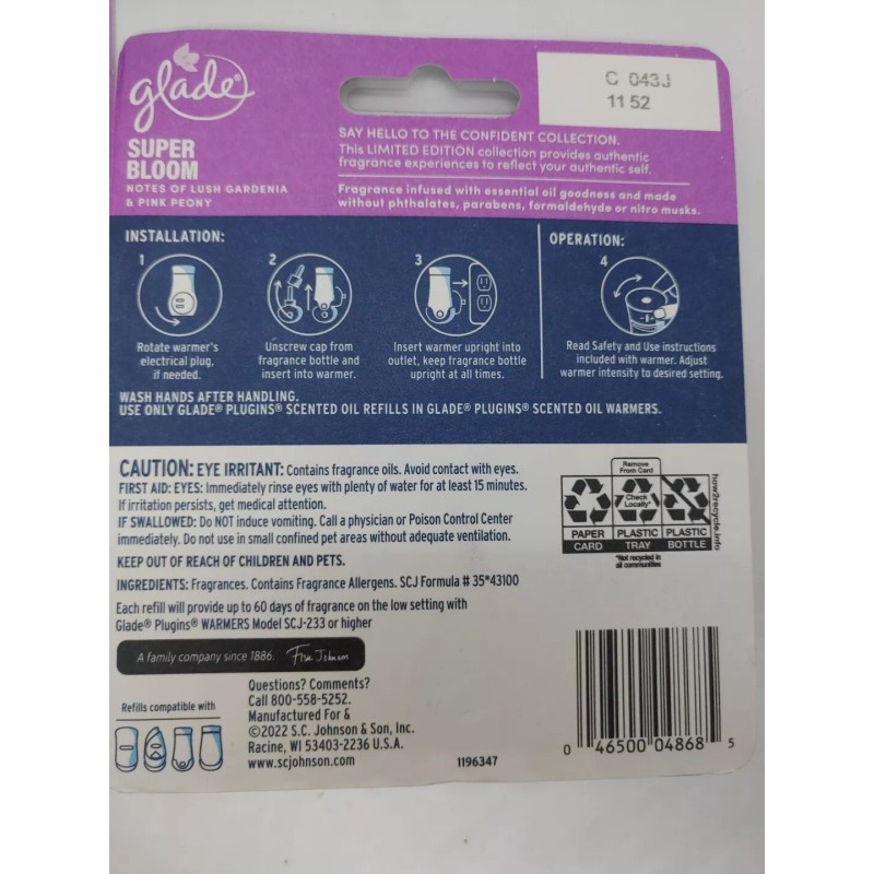 Glade 8 Refills Glade Plug Ins Limited Edition Scented Oil