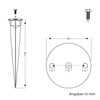ledscom.de 3 x Garden Ground Spike for Garden Lights, Black,