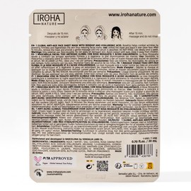 Iroha Nature - Globale Anti-Aging Gesichtsmaske mit Hagebutte und Hyaluronsäure | Bekämpft Falten und Hautunreinheiten | Straffheit und Elastizität | Gesichtsmaske für strahlende Haut