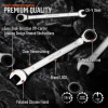 HORUSDY 8-Piece Metric Ratcheting Wrench Set | Ratchet Combination Wrench