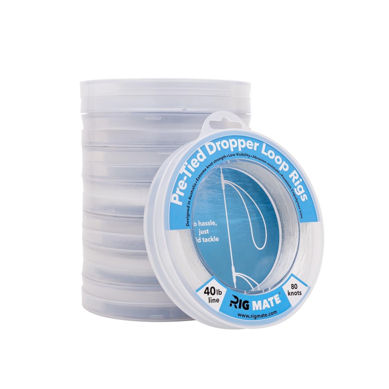 20 lb Pre-Tied Dropper Loop Rigs. Fishing Line Spool. Loops