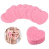Nynkyon 10 PCS Compressed Facial Sponges Professional, Heart Shaped Cellulose