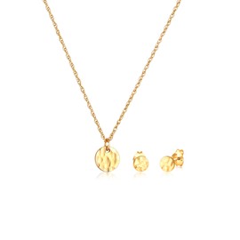 Elli Women's Jewellery Set Hammered Design 925 Sterling Silver