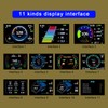 Car HUD Display OBD2 GPS Slope Meter Multifunction Overspeed Alarm