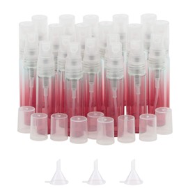 Kesell 20 botellas de vidrio de 5 ml con pulverizador de color degradado, botella de vidrio de niebla fina para limpieza de viaje de aceite esencial