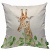 Mugod Cute Giraffe and Leaves Cushion Cover Throw Pillow Covers