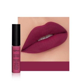 Anifer Velvet Matte Liquid Lipstick Makeup Long-Lasting and Waterproof Wear, Non-Stick Cup Lip Gloss,(Deep Purple 604)