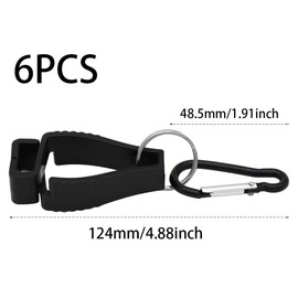 GYSRXS Glove Holder Black Pack of 6 Glove Holder Clip Security Glove Grabber with Interlock Design Suitable for Work Gloves, Helmet, Keys, Towels (Black)