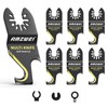 AMZWEI 6PCS Hook Knife Oscillating Multi Tool Blade, Triped-Edge Push