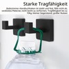 HERKINDNESS Pack of 2 Towel Holder Black with Drilling Stainless
