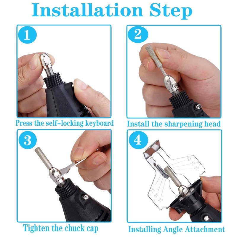 Yuentoen Pack of 20 Chainsaw Sharpening Attachment, Chainsaw Sharpener with