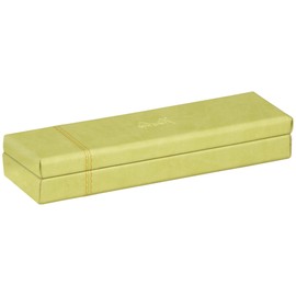 Rhodia 21 x 5.5 x 3 cm Practical and Durable Faux Leather Elegant Pencil Box Ideal for Your Office - Lime Green - 318876C