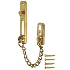 304 Stainless Steel cast Steel Door Safety Chain Protective Cover, Heavy Door Lock, Anti-Theft Door Chain (Gold)