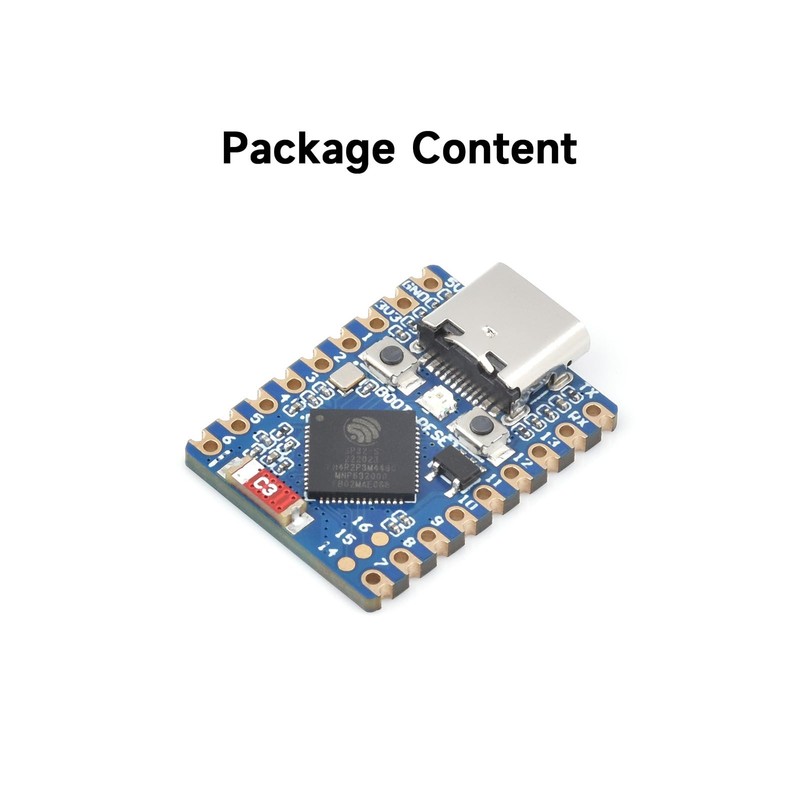 Waveshare ESP32-C3 Mini Development Board, Based On ESP32-C3FN4 Single-Core Processor,