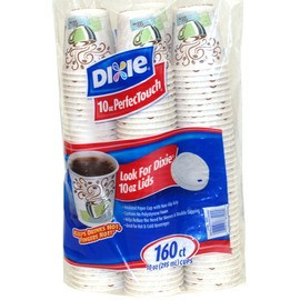 Dixie Perfectouch Hot Cups, 160 Count, 10 Ounce