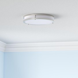 36W LED Ceiling Lights for Bedroom Kitchen, 3600lm Super Bright, Dimmable Flush Mount Light Fixtures 6500K/5000K/4000K/3000K/2700K Adjusted Modern Lamps 2PACK, 13 Inch, Nickle