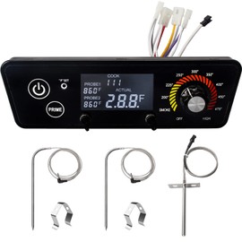 Digital Controller Kit for Pit Boss Grills P7-340/700/1000,Digital Trapezoid Control Board Compatible with Pit Boss Classic/Austin XL/Tailgater/with 2*Meat Probes, RTD Temperature Probe