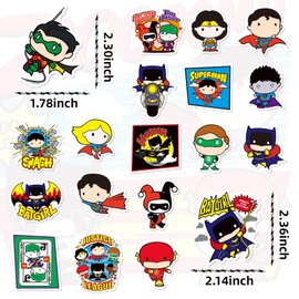 Superhero Stickers for Boys – 50PCS Cute Cartoon Stickers for Kids, Teens, Adults – Waterproof Vinyl Decal Sticker for Water Bottles, Laptop, Phone, Skateboard, Scrapbook, Party Favors, Gifts
