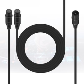 Ridgeyard 3-Pin XLR Cable Male to Female Flexible DMX Stage Light Cable,DJ Signal XLR DMX Connection for Moving Head Light Par Light Spotlight with XLR Input & Outp-10ft / 3 meters