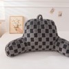 Aimuan Reading Pillow Checkered Bed Rest Wedge Backrest Checkerboard Pillow