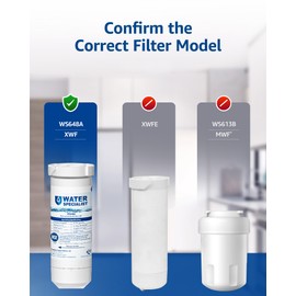 Waterspecialist XWF Replacement for GE® XWF, WR17X30702 Refrigerator Water Filter, NSF 42/372 Certified, Compatible with GE® GNE27, GFE26, GDE25, GSS25 Series Refrigerators, 3-Pack (Not XWFE®)