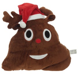 Emotive Reindeer Poop Christmas Cushion