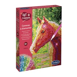 Sentosphère 3920240 Rhinestone Painting Horse Creative Kit DIY for Children and Adults