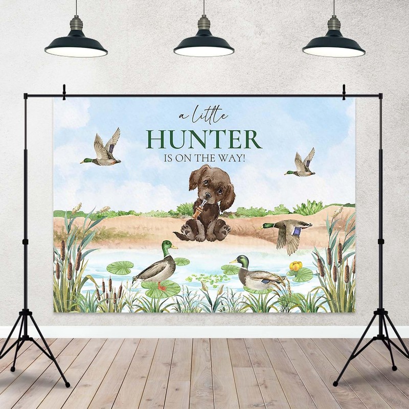 Joliaco Duck Hunting Baby Shower Backdrop Hunter Dog Baby Shower