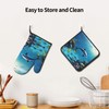YYHWHJDE Ocean Underwater Dolphin Fish Printing Oven Mitts and Pot