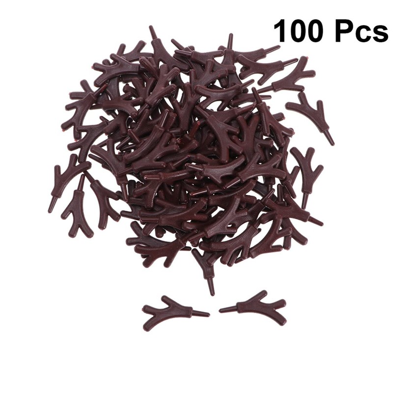 FOMIYES Plastic Snowman Hand, 100PCS Branch Antlers Snowman DIY Craft