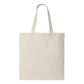 Q-TEES QTB Large Blank Heavy Duty Reusable Canvas Tote Shopping Bag (Natural)
